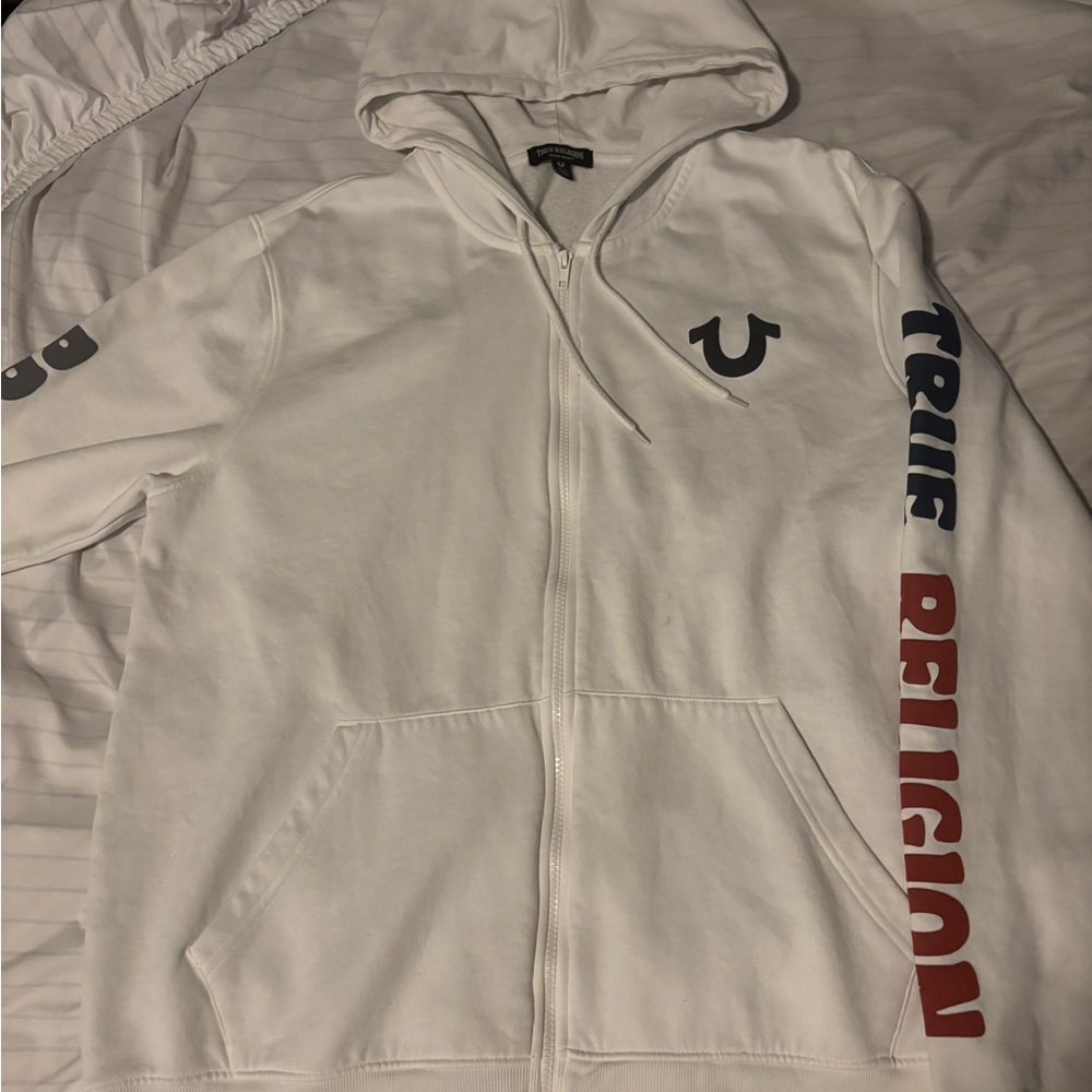 True Religion Classic White Hoodie